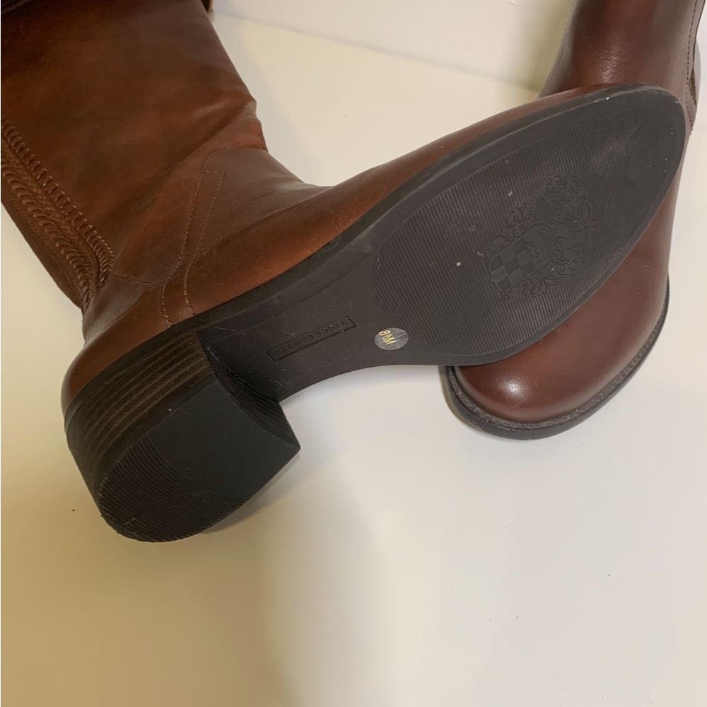 Vince Camuto Brenda Leather Tall Riding Boots, Size 8.5 - Picture 5 of 7